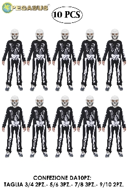 SCHELETRO BAMBINO DI HALLOWEEN (CF 10 PZ)